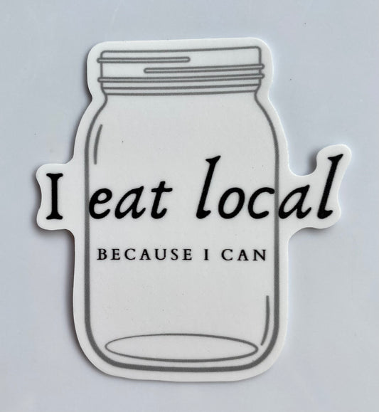 I eat local sticker